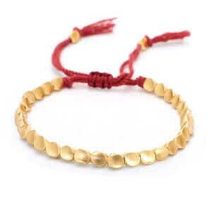Tibetan Copper Bead Bracelet Lucky Rope Copper Bead Bracelet,Adjustable Bracelet